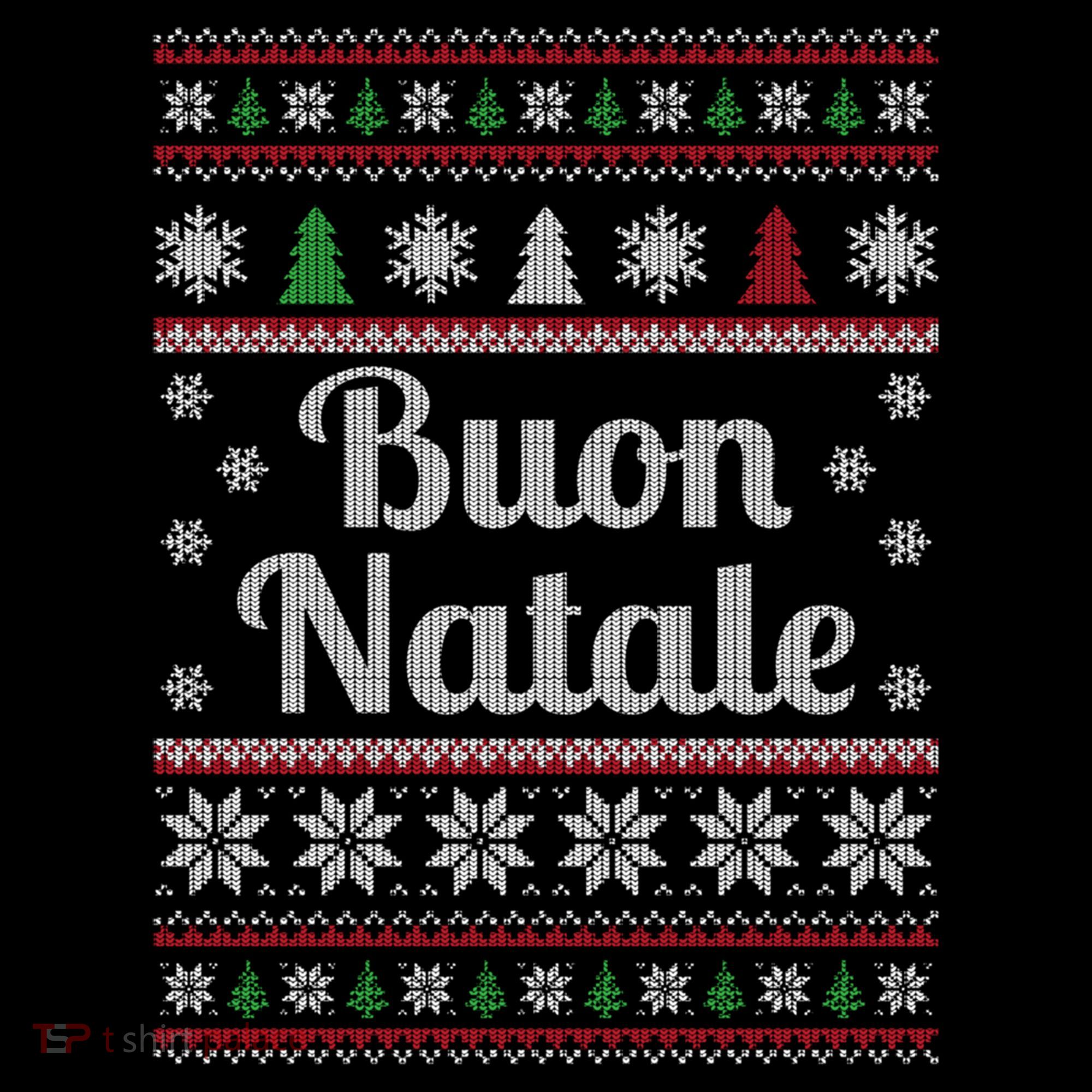 Buon Natale Italian Ugly Christmas Pattern Gift Women's Hoodie