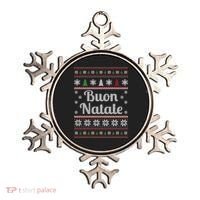 Buon Natale Italian Ugly Christmas Pattern Gift Ornament thumb 0