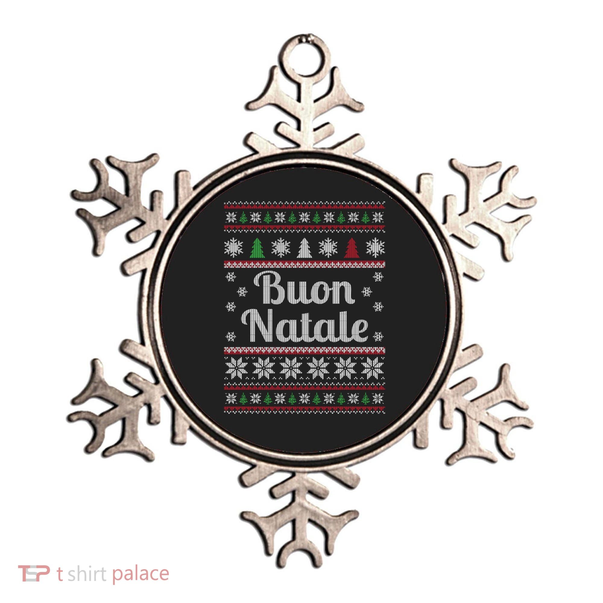Buon Natale Italian Ugly Christmas Pattern Gift Ornament