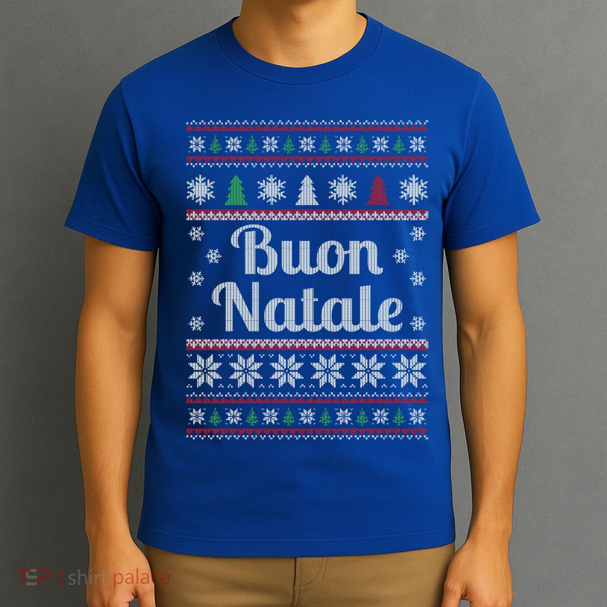 Buon Natale Italian Ugly Christmas Pattern Gift T-Shirt