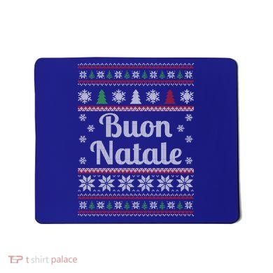 Buon Natale Italian Ugly Christmas Pattern Gift Mousepad
