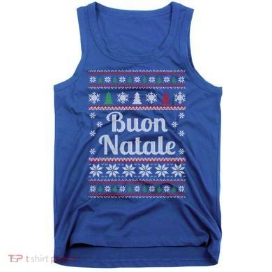 Buon Natale Italian Ugly Christmas Pattern Gift Tank Top