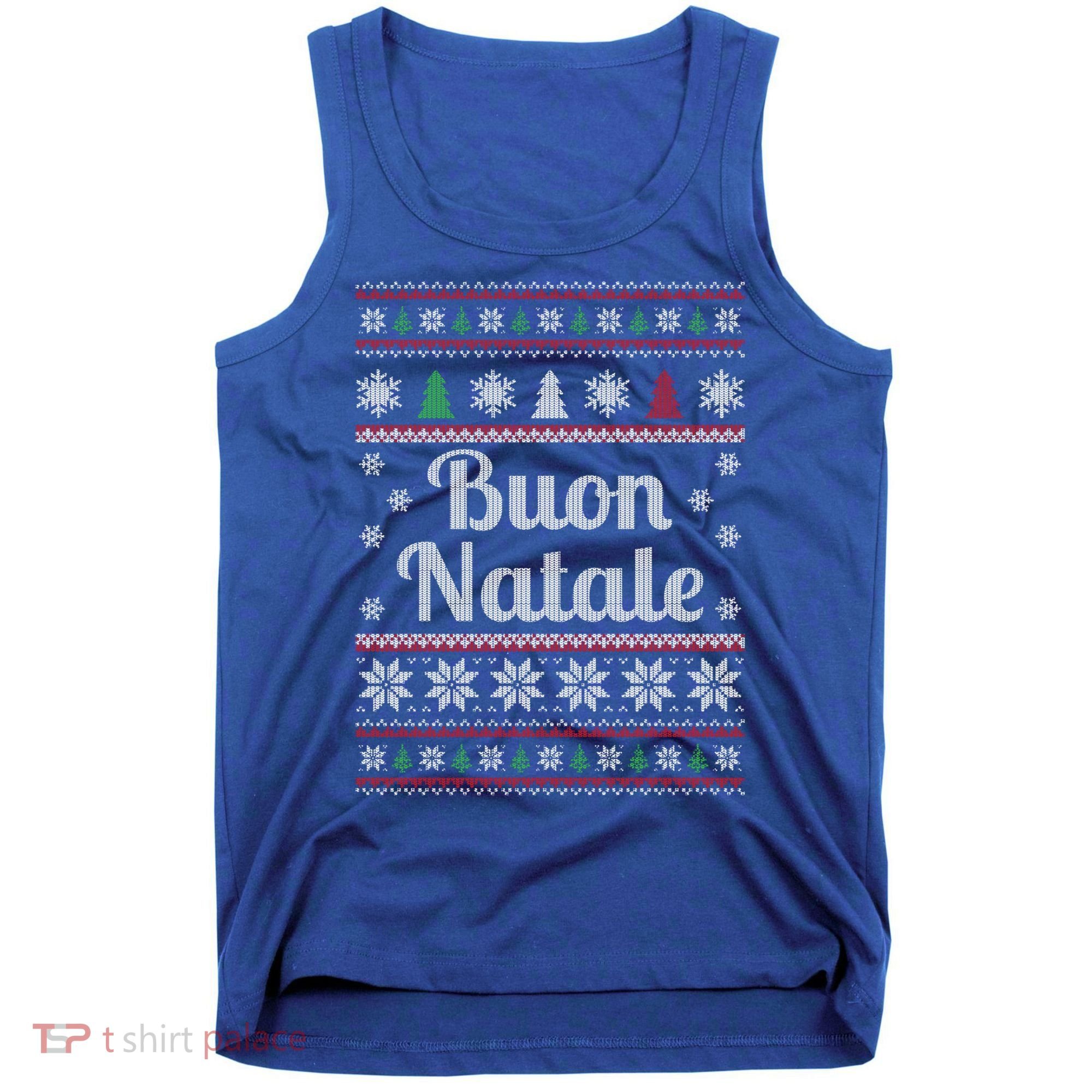 Buon Natale Italian Ugly Christmas Pattern Gift Tank Top