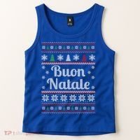 Buon Natale Italian Ugly Christmas Pattern Gift Tank Top thumb 2