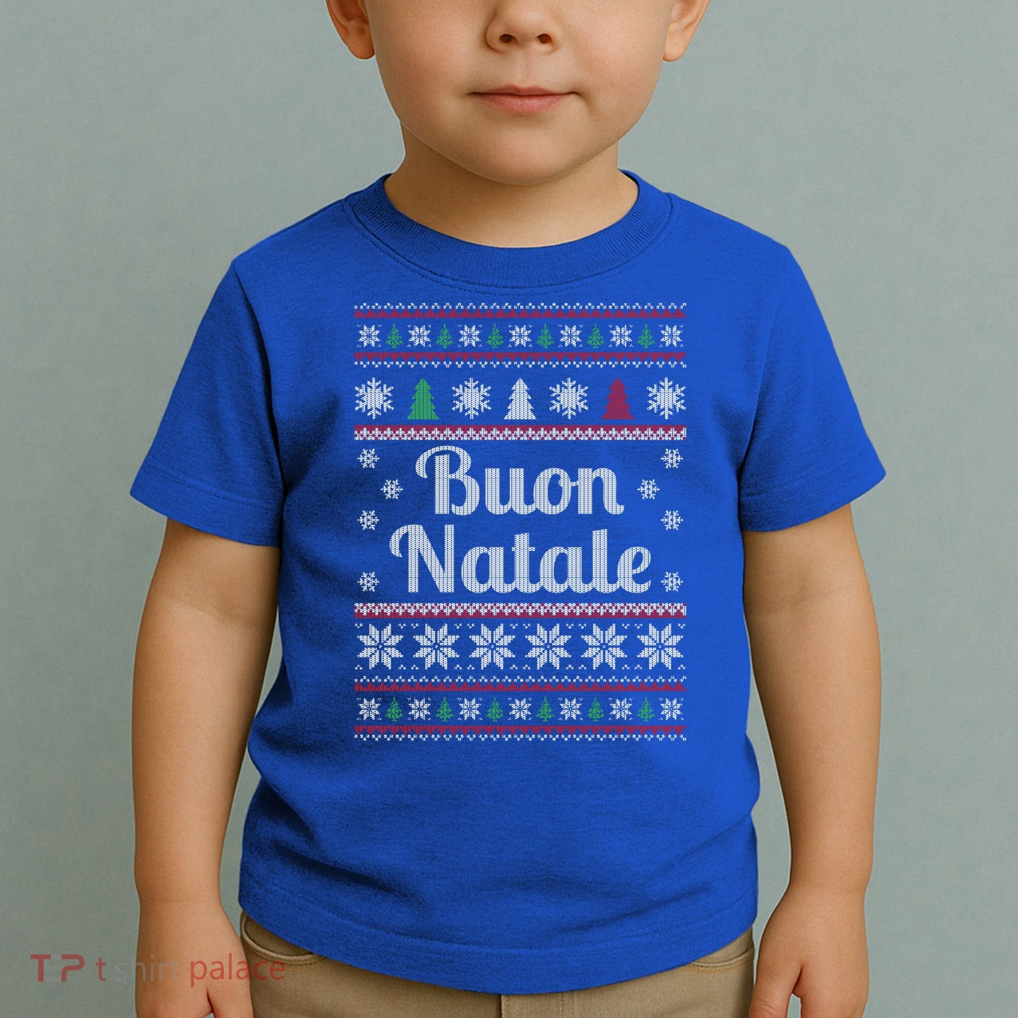 Buon Natale Italian Ugly Christmas Pattern Gift Toddler T-Shirt
