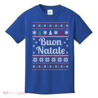 Buon Natale Italian Ugly Christmas Pattern Gift Kids T-Shirt thumb 0