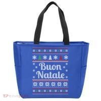 Buon Natale Italian Ugly Christmas Pattern Gift Tote Bag thumb 0