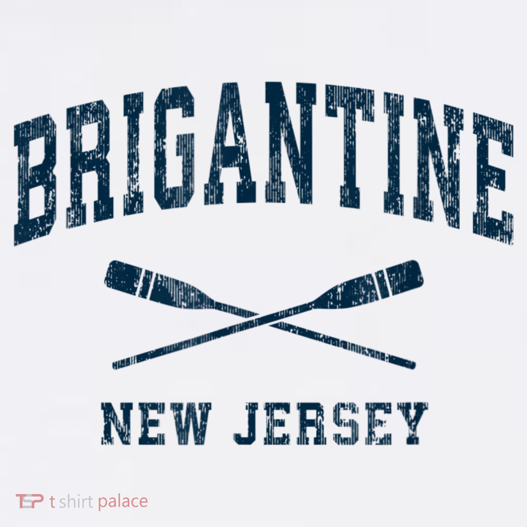 Brigantine New Jersey Vintage Nautical Paddles Sports Oars T-Shirt