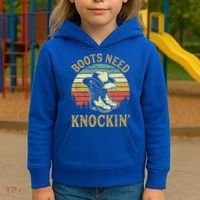 Boots Need Knockin Country Kids Hoodie thumb 3