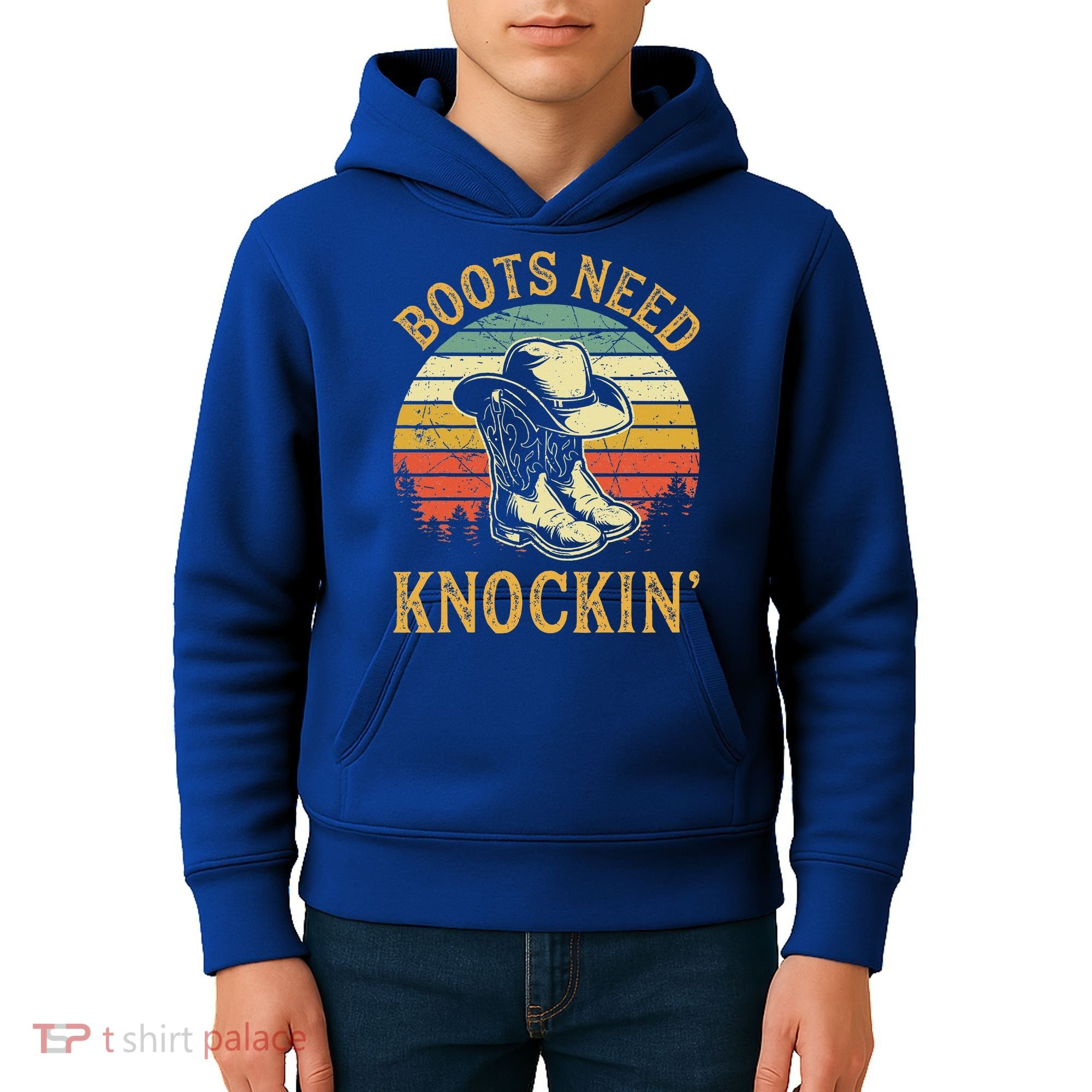 Boots Need Knockin Country Kids Hoodie