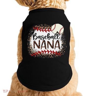 Baseball Nana Leopard Baseball Nana Doggie Tank