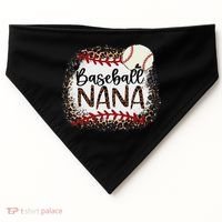 Baseball Nana Leopard Baseball Nana USA-Made Doggie Bandana thumb 0