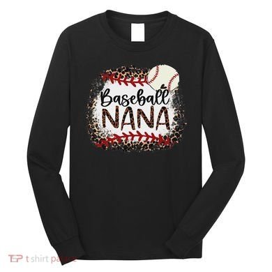 Baseball Nana Leopard Baseball Nana Long Sleeve Shirt