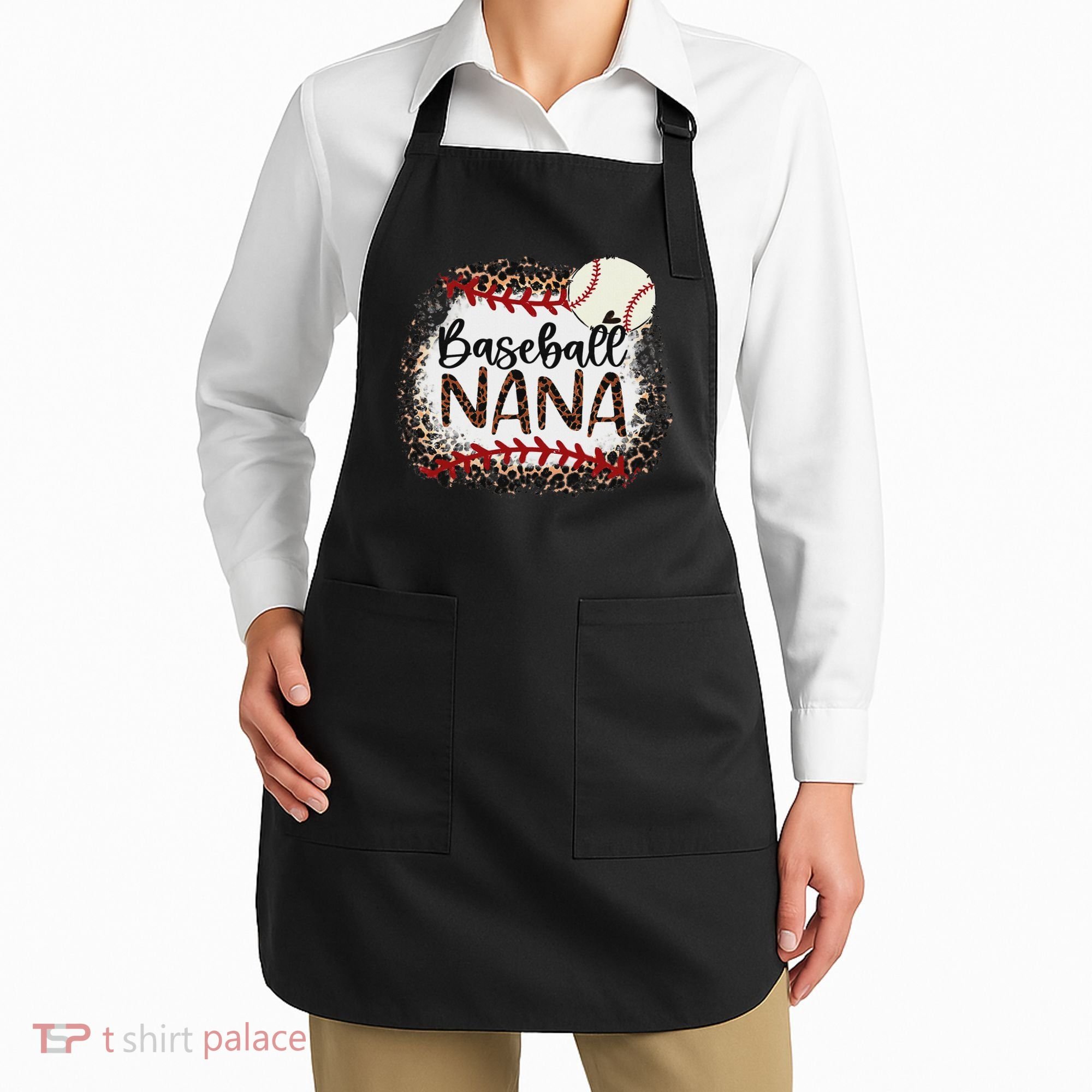 Baseball Nana Leopard Baseball Nana Apron