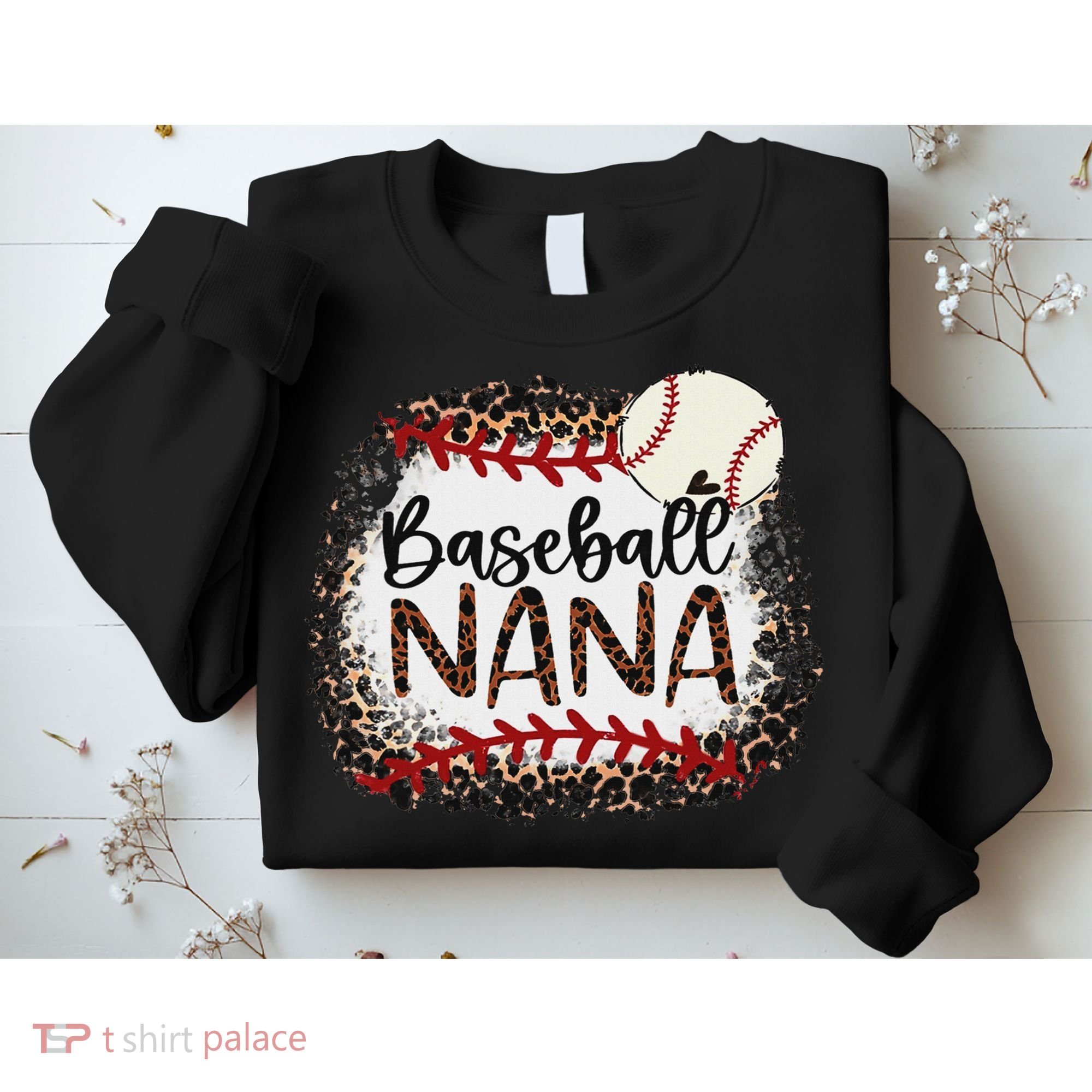 Baseball Nana Leopard Baseball Nana Sweatshirt