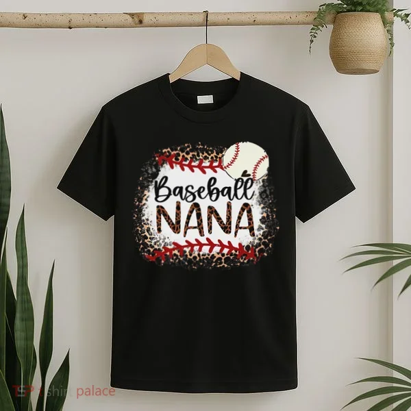 Baseball Nana Leopard Baseball Nana T-Shirt