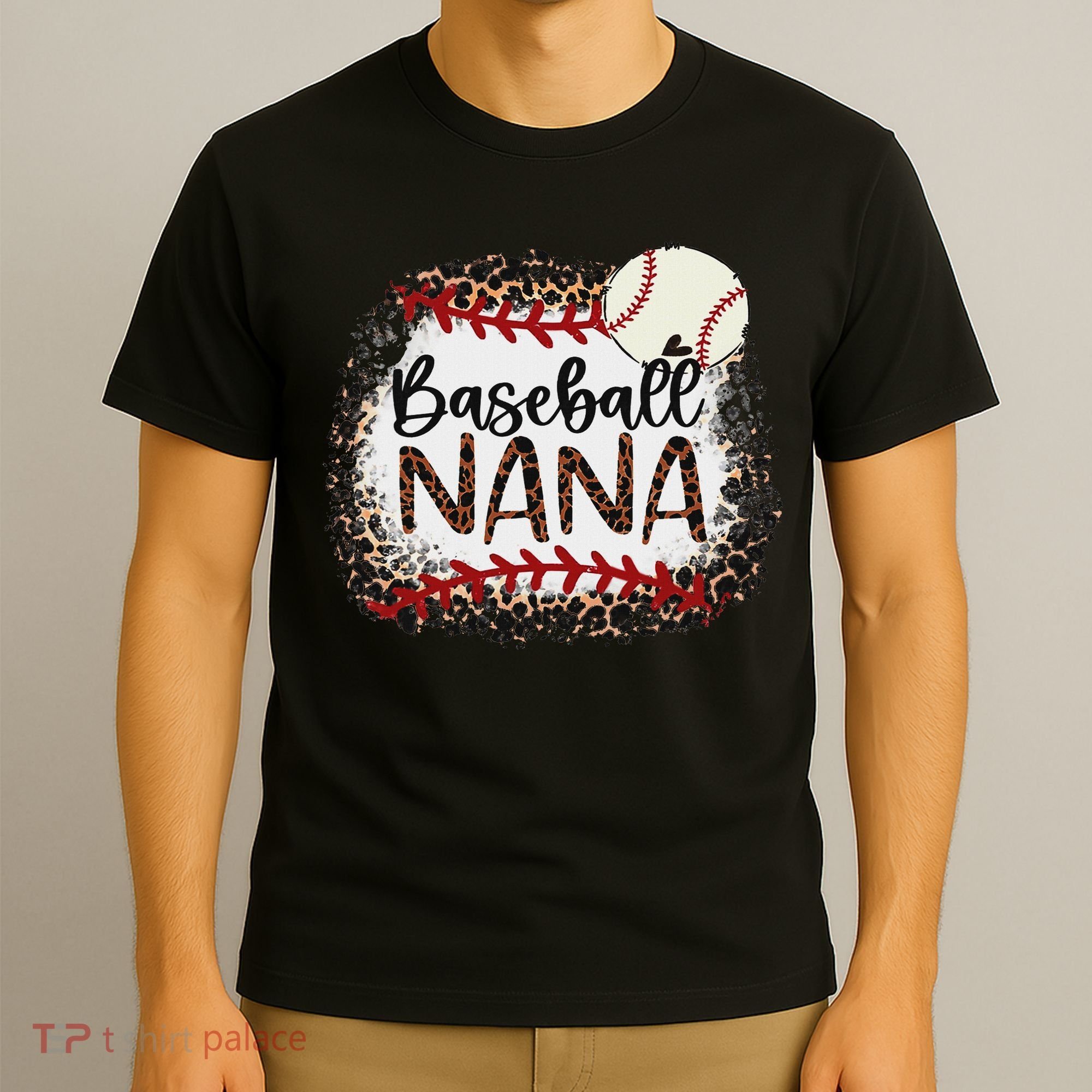 Baseball Nana Leopard Baseball Nana T-Shirt