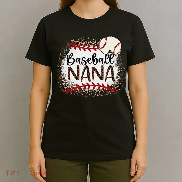 Baseball Nana Leopard Baseball Nana T-Shirt