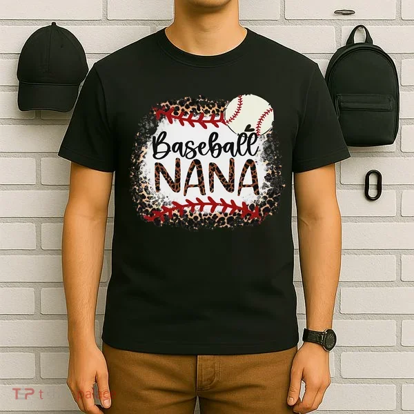 Baseball Nana Leopard Baseball Nana T-Shirt