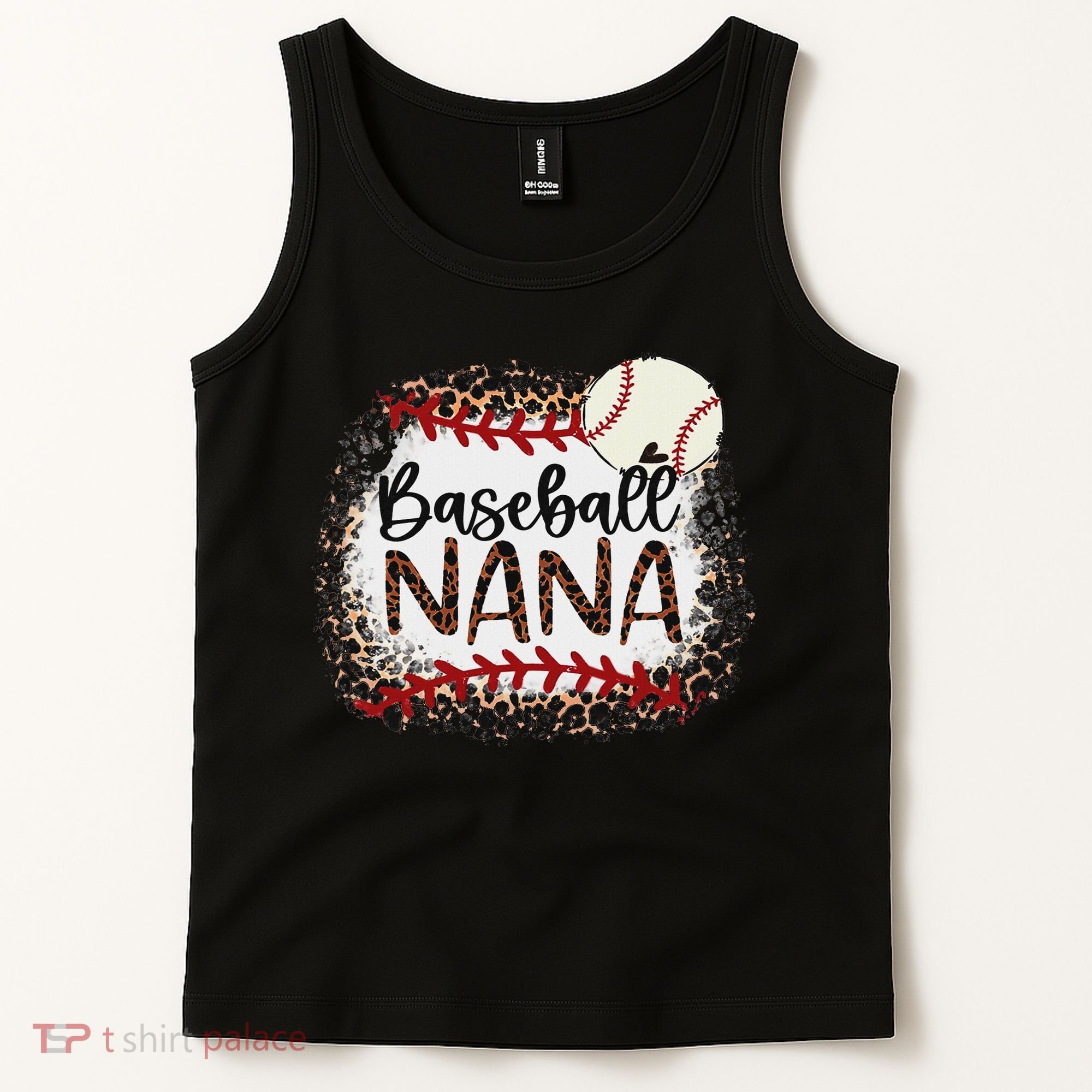 Baseball Nana Leopard Baseball Nana Tank Top