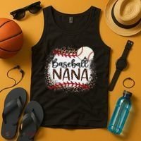 Baseball Nana Leopard Baseball Nana Tank Top thumb 4