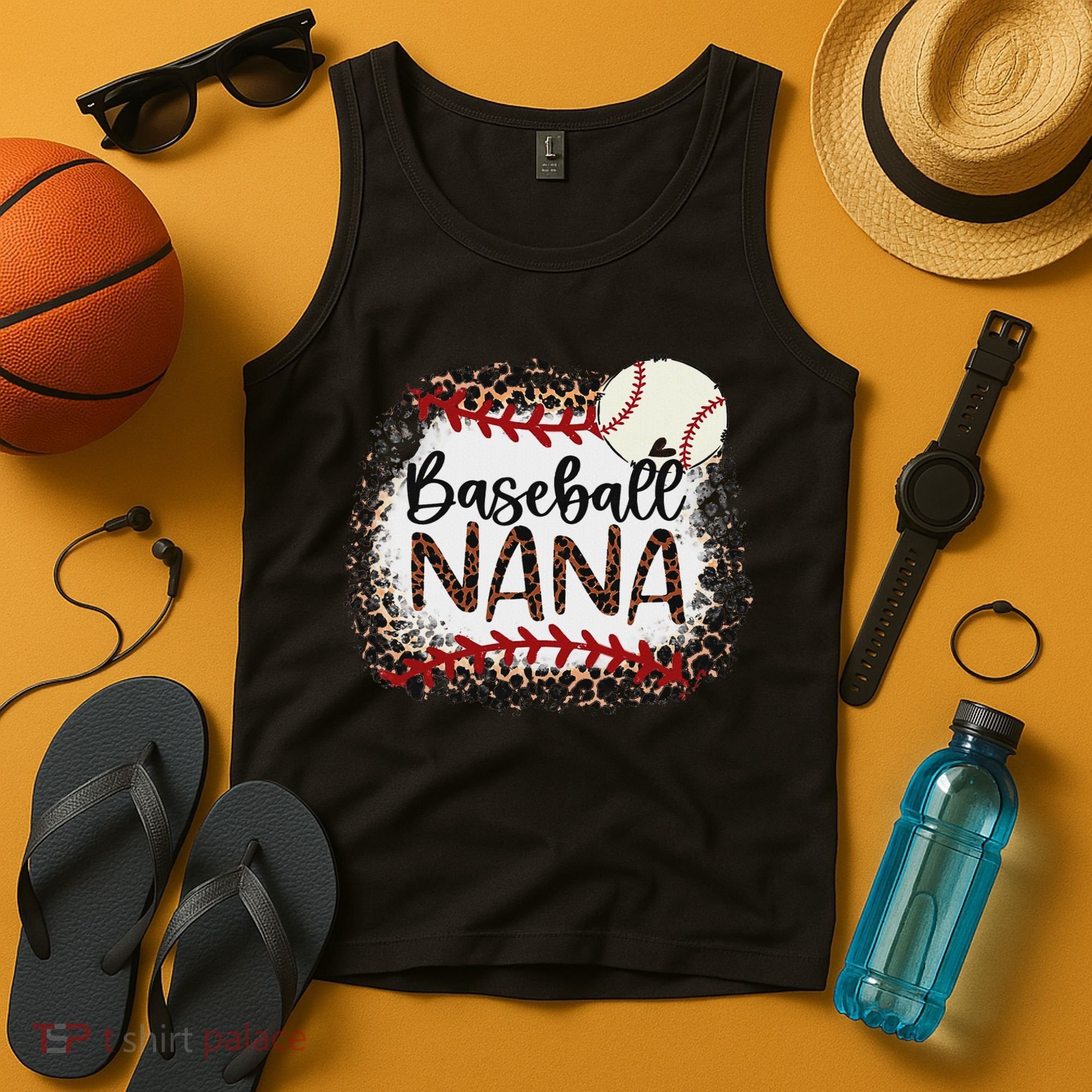 Baseball Nana Leopard Baseball Nana Tank Top