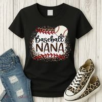 Baseball Nana Leopard Baseball Nana Women's T-Shirt thumb 3