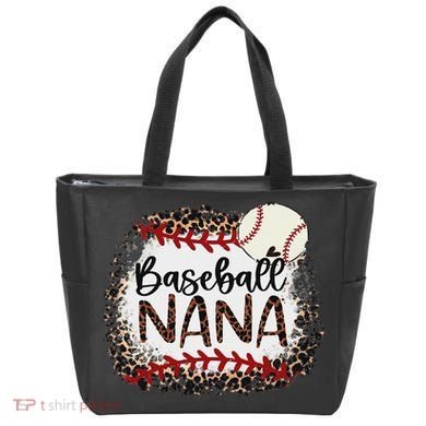 Baseball Nana Leopard Baseball Nana Tote Bag