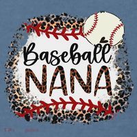 Baseball Nana Leopard Baseball Nana Comfort Colors Garment-Dyed Hooded Sweatshirt thumb 2