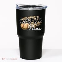Baseball Nana Leopard Mother's Day Tumbler thumb 0