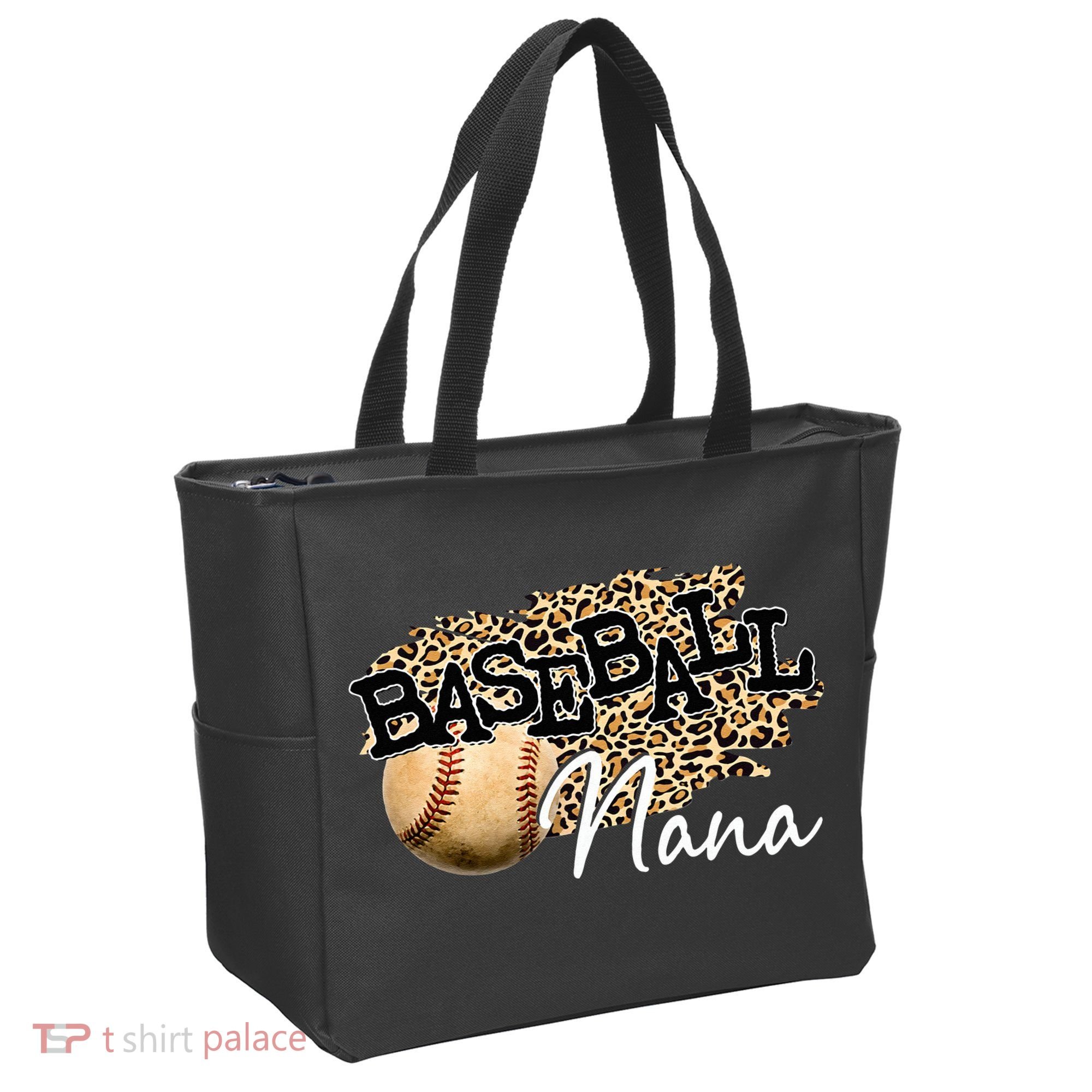 Baseball Nana Leopard Mother's Day Tote Bag