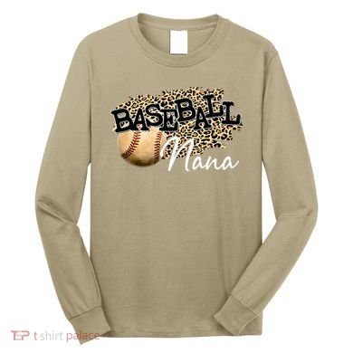 Baseball Nana Leopard Mother's Day Long Sleeve Shirt