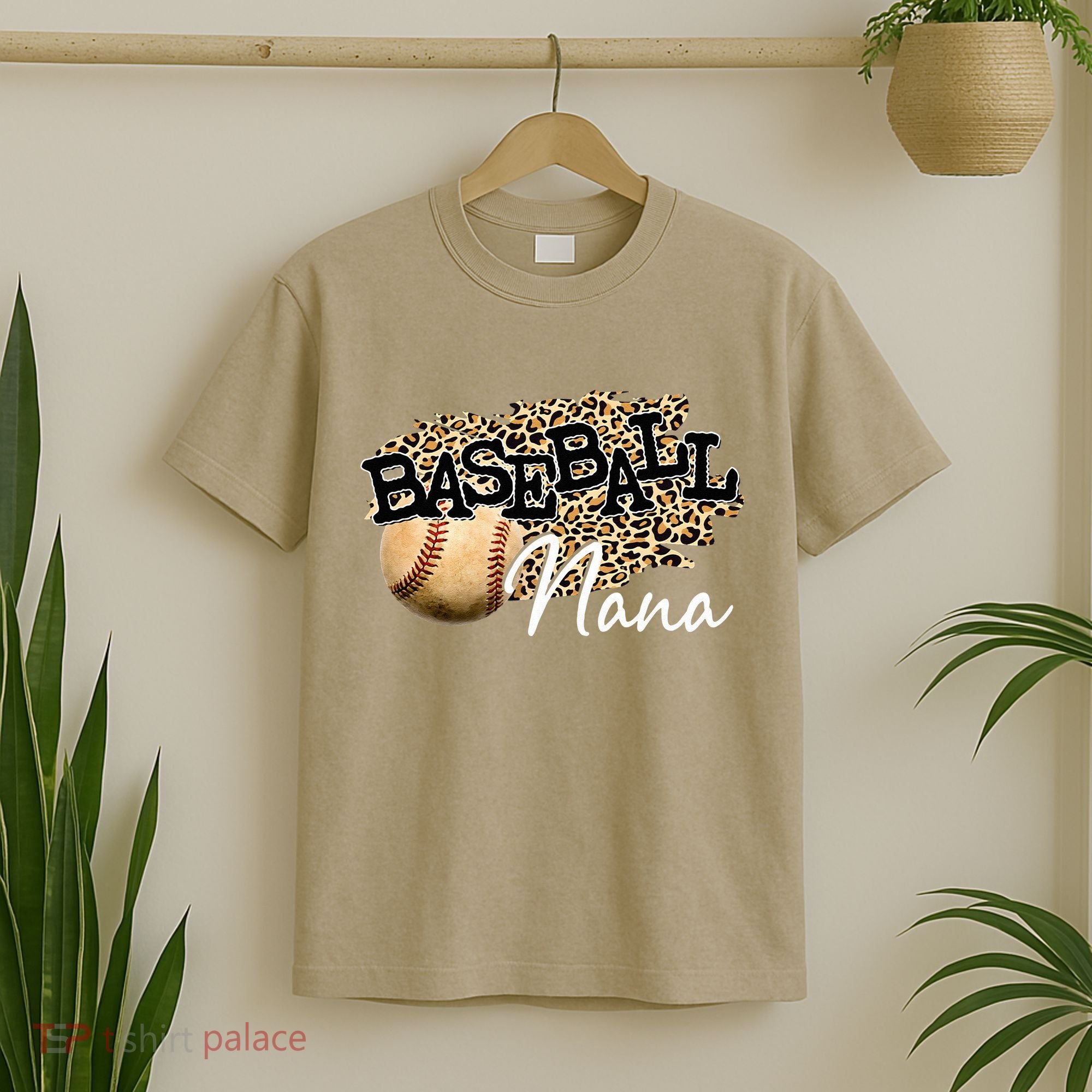 Baseball Nana Leopard Mother's Day T-Shirt
