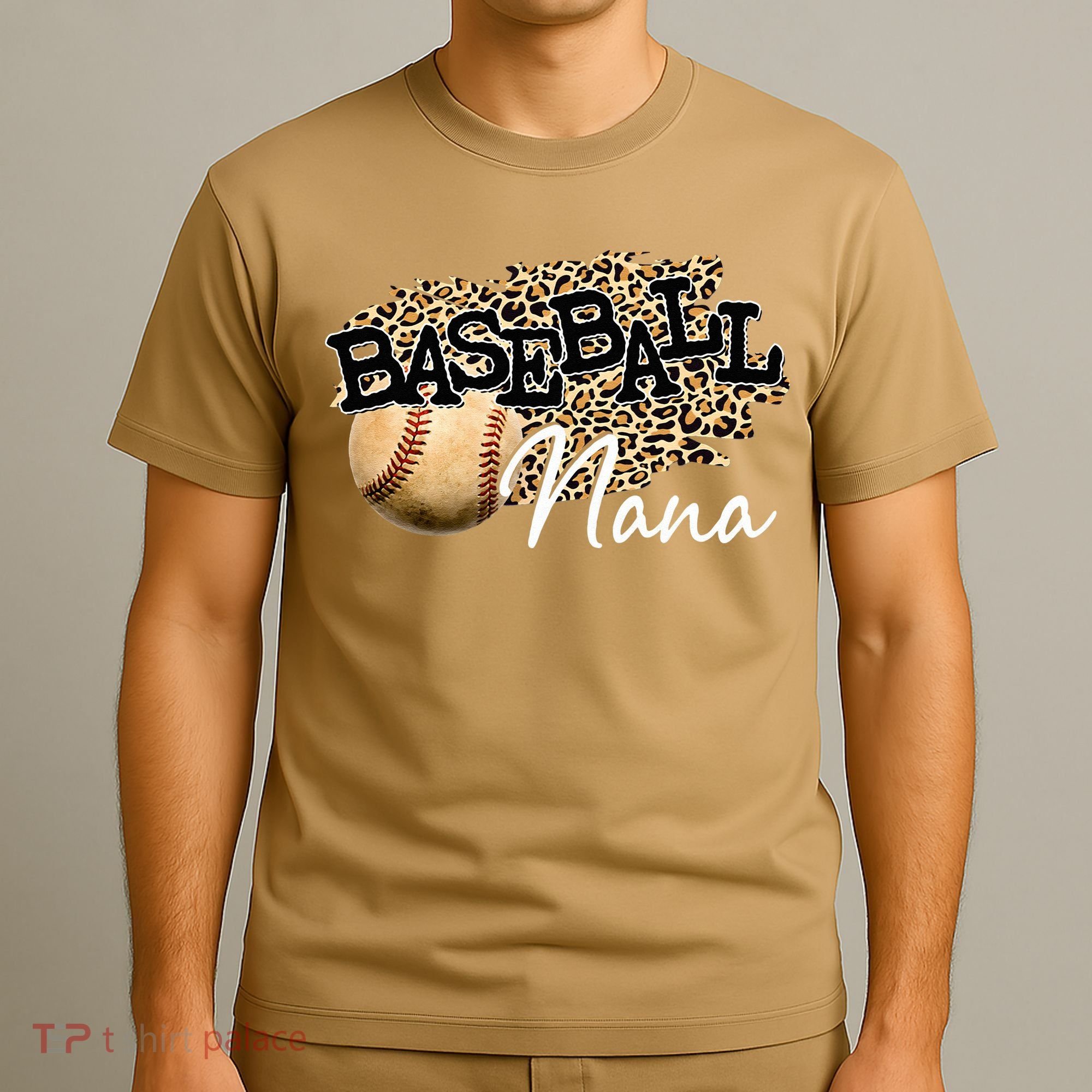 Baseball Nana Leopard Mother's Day T-Shirt