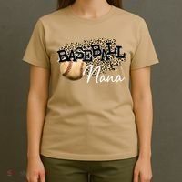 Baseball Nana Leopard Mother's Day T-Shirt thumb 4