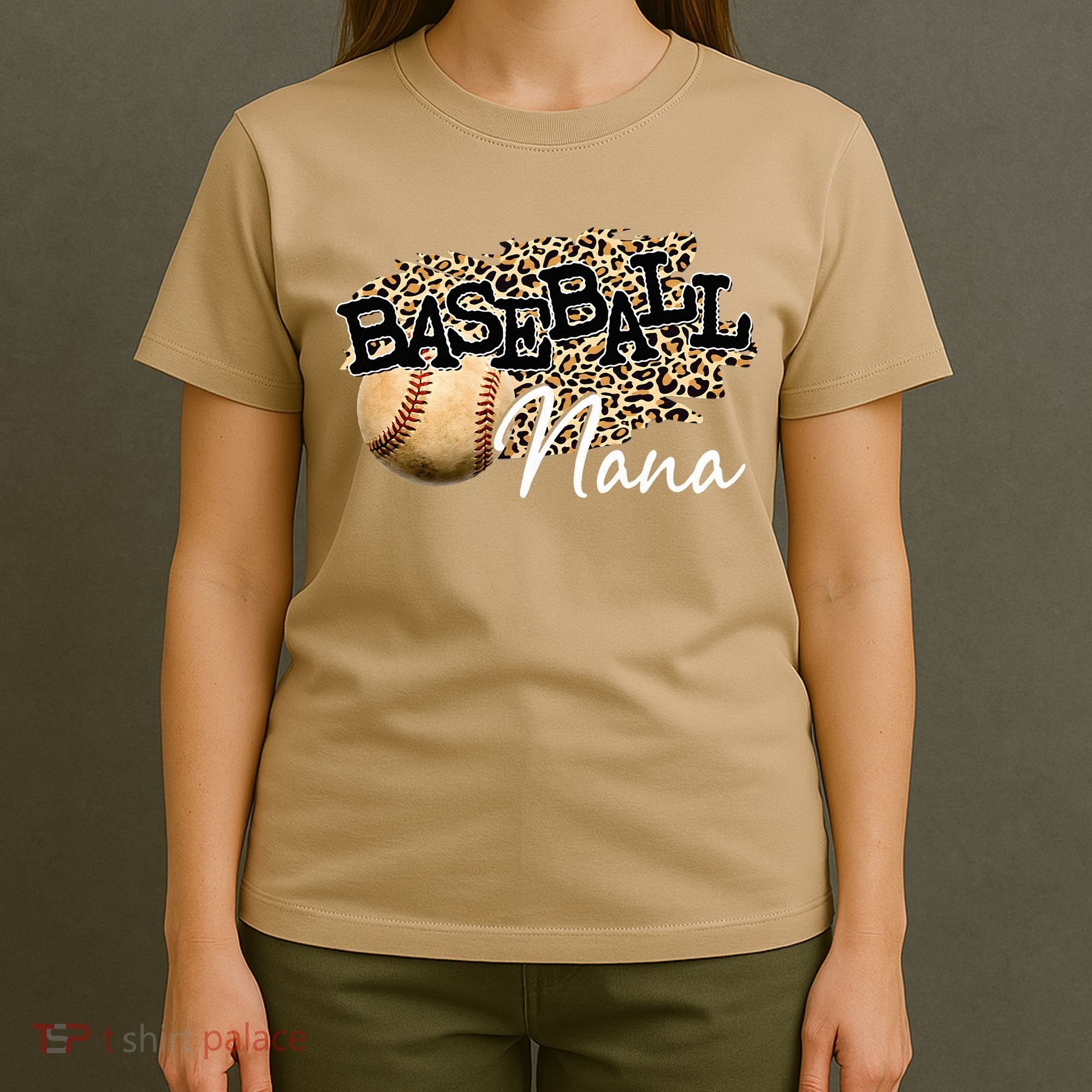 Baseball Nana Leopard Mother's Day T-Shirt
