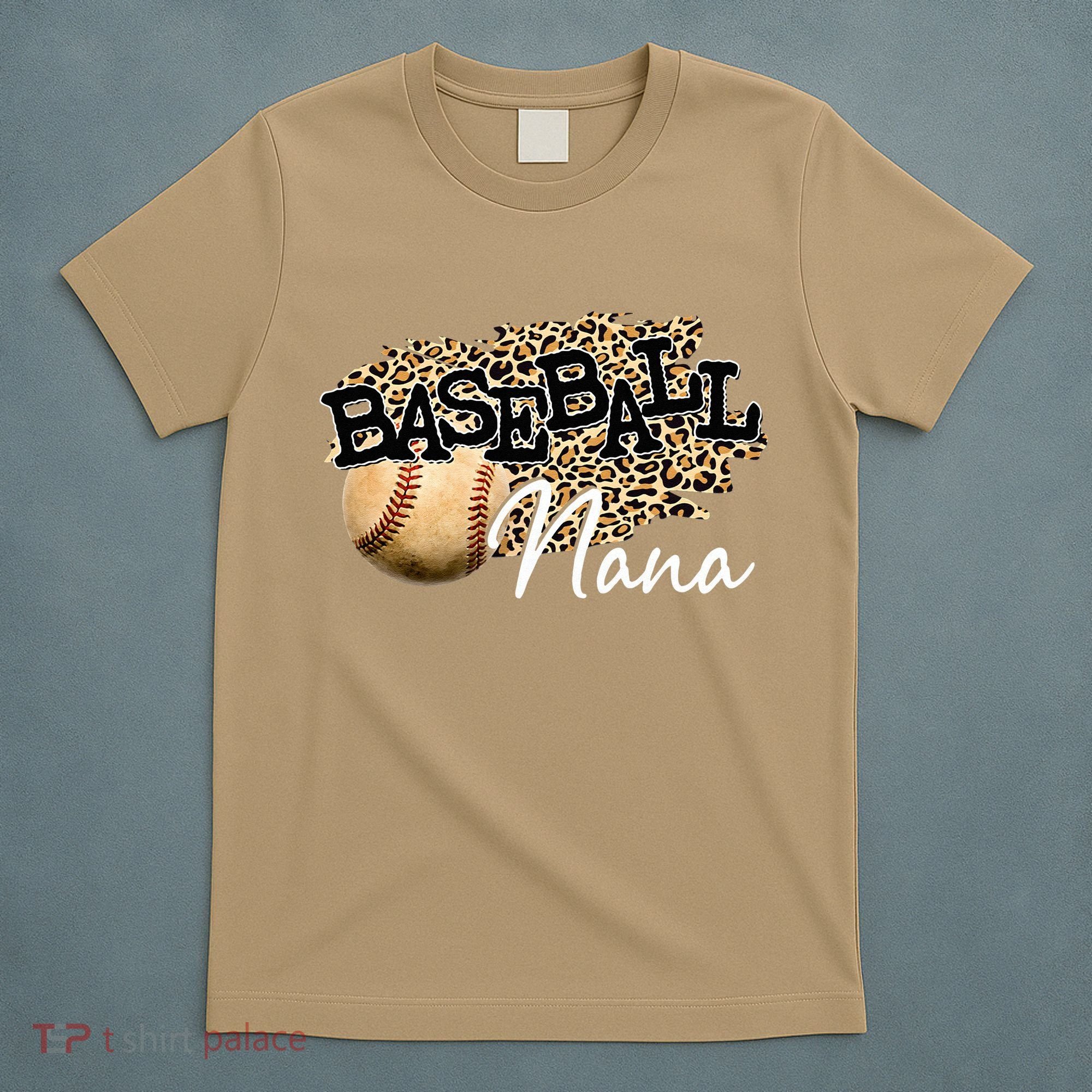 Baseball Nana Leopard Mother's Day T-Shirt