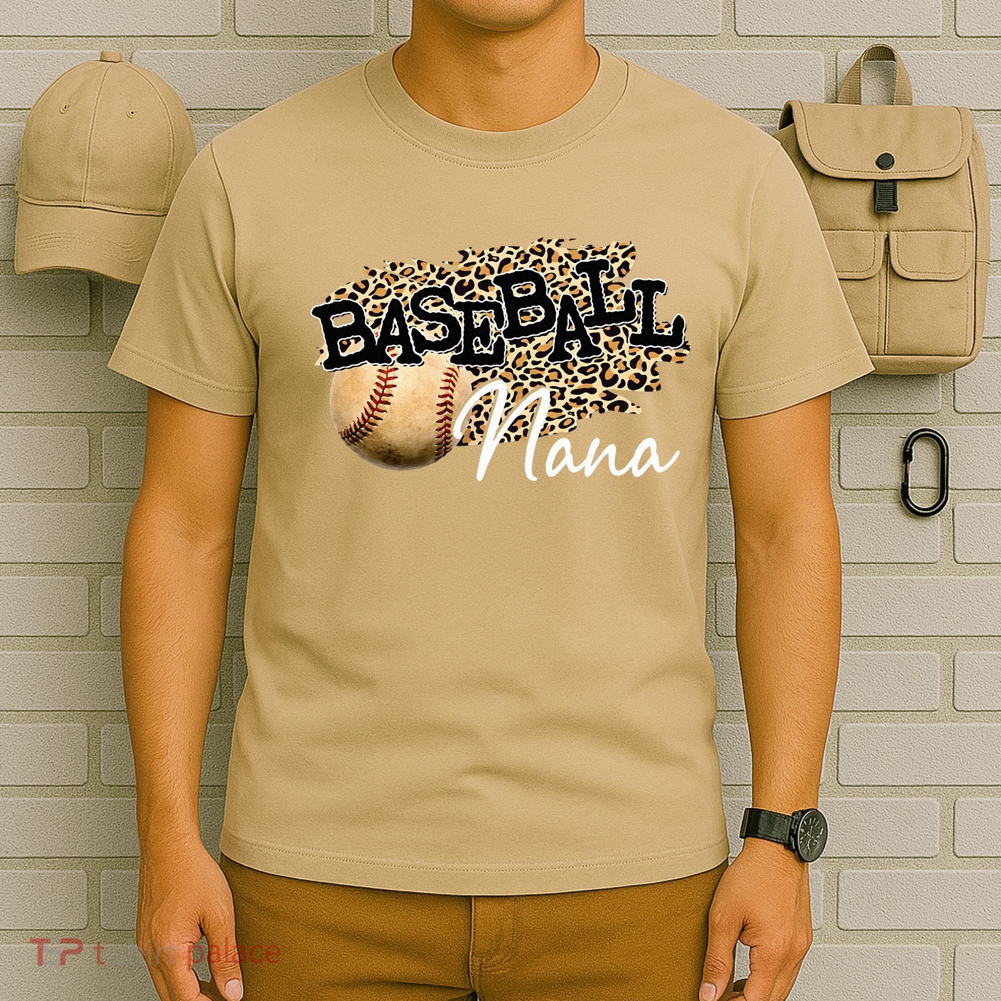 Baseball Nana Leopard Mother's Day T-Shirt