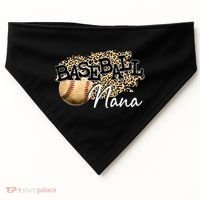 Baseball Nana Leopard Mother's Day USA-Made Doggie Bandana thumb 0