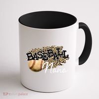 Baseball Nana Leopard Mother's Day Coffee Mug thumb 1