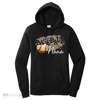Baseball Nana Leopard Mother's Day Women's Hoodie