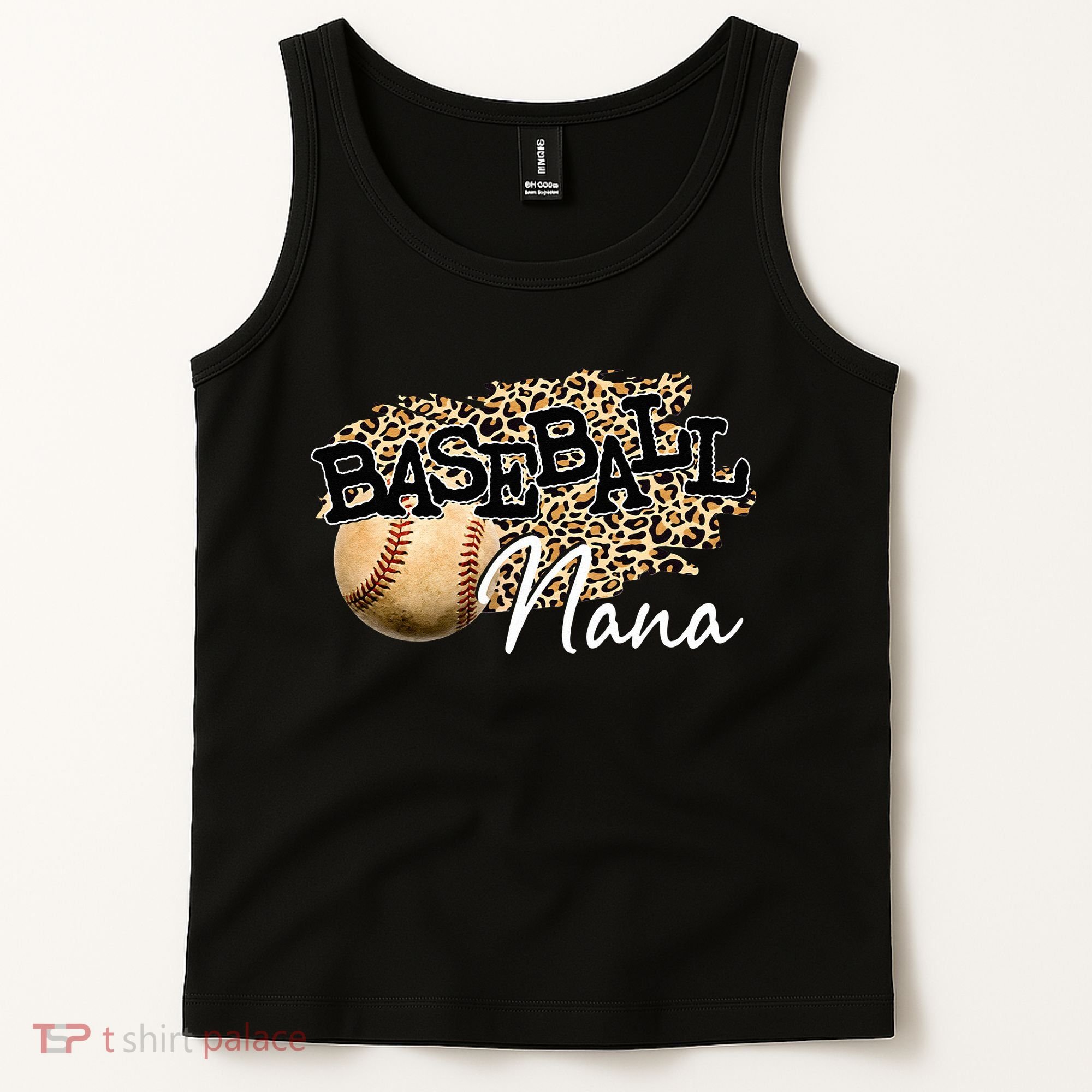 Baseball Nana Leopard Mother's Day Tank Top