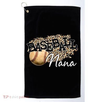 Baseball Nana Leopard Mother's Day Golf Towel