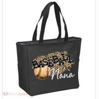 Baseball Nana Leopard Mother's Day Tote Bag thumb 2