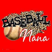 Baseball Nana Leopard Mother's Day Santa Hat thumb 1