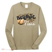 Baseball Nana Leopard Mother's Day Long Sleeve Shirt thumb 0