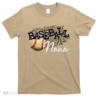 Baseball Nana Leopard Mother's Day T-Shirt