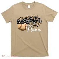 Baseball Nana Leopard Mother's Day T-Shirt thumb 0