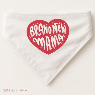 Brand New Mama Heart Gift USA-Made Doggie Bandana