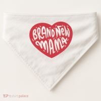 Brand New Mama Heart Gift USA-Made Doggie Bandana thumb 0